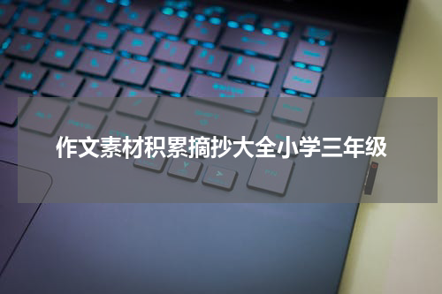 作文素材积累摘抄大全小学三年级