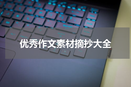 优秀作文素材摘抄大全