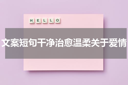 文案短句干净治愈温柔关于爱情
