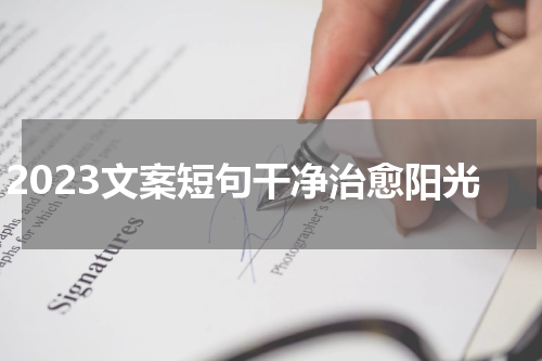 2023文案短句干净治愈阳光