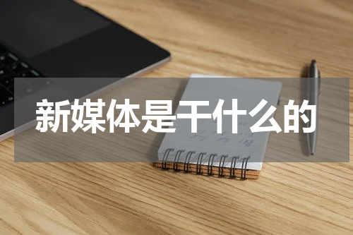 新媒体是干什么的