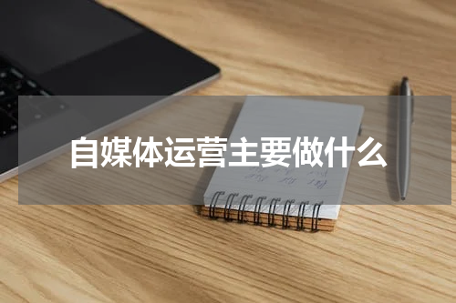 自媒体运营主要做什么