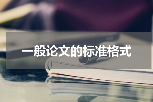 一般论文的标准格式