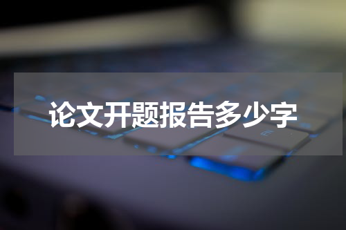 论文开题报告多少字