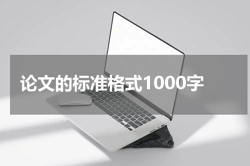 论文的标准格式1000字