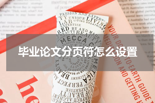 毕业论文分页符怎么设置