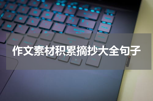 作文素材积累摘抄大全句子