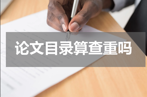 论文目录算查重吗