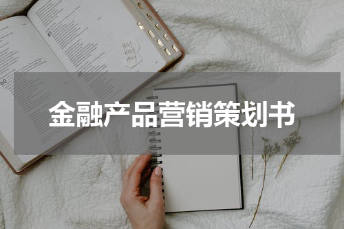 金融产品营销策划书