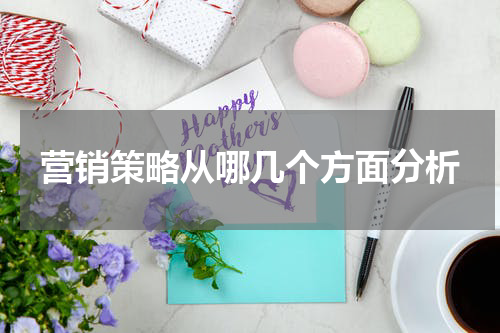 营销策略从哪几个方面分析