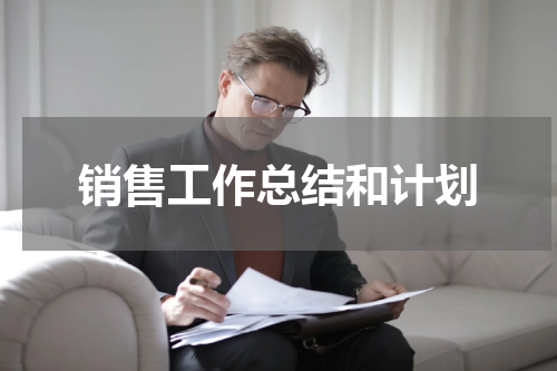 销售工作总结和计划