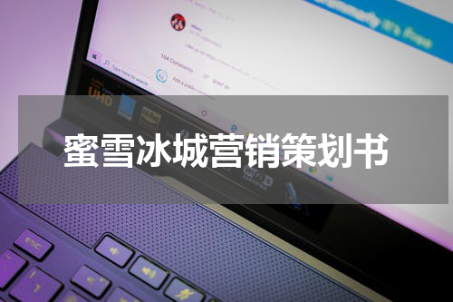 蜜雪冰城营销策划书