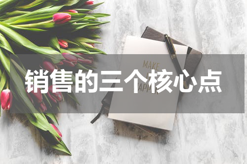 销售的三个核心点
