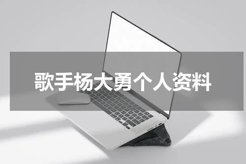 歌手杨大勇个人资料