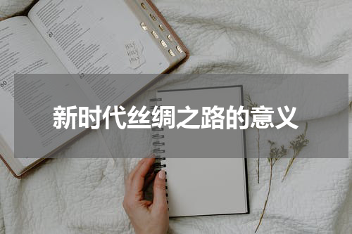 新时代丝绸之路的意义