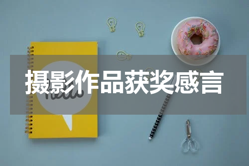 摄影作品获奖感言