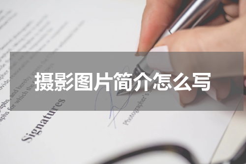 摄影图片简介怎么写