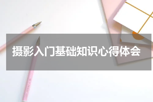 摄影入门基础知识心得体会