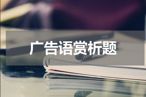 广告语赏析题