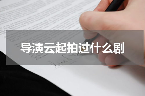 导演云起拍过什么剧