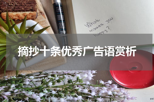 摘抄十条优秀广告语赏析