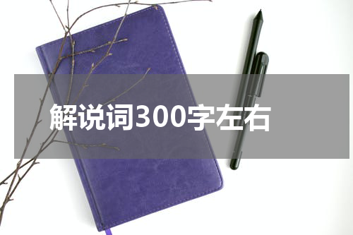 解说词300字左右