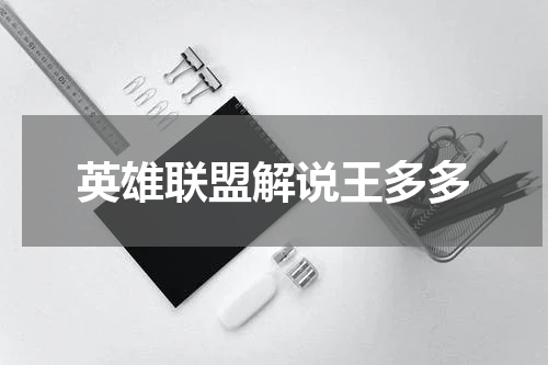 英雄联盟解说王多多