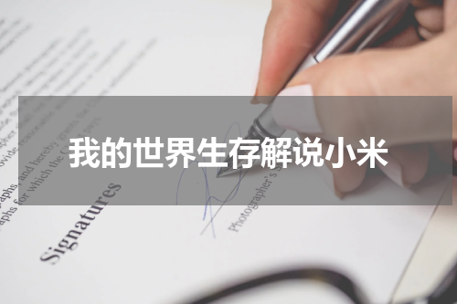 我的世界生存解说小米