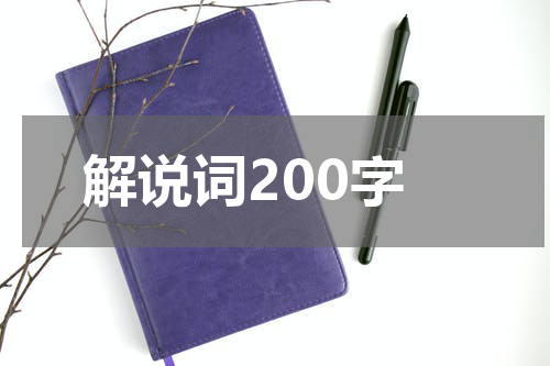 解说词200字