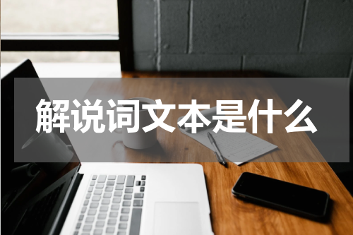解说词文本是什么