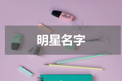 明星名字