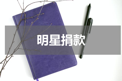 明星捐款