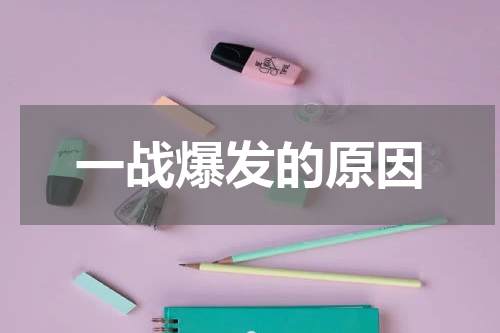 一战爆发的原因