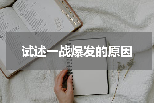 试述一战爆发的原因