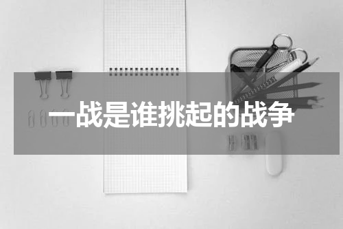 一战是谁挑起的战争
