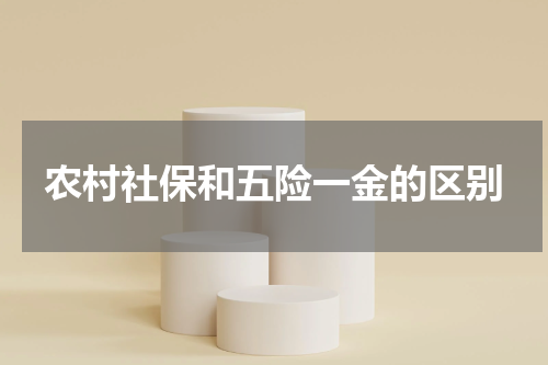 农村社保和五险一金的区别