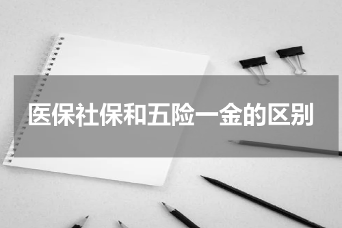 医保社保和五险一金的区别