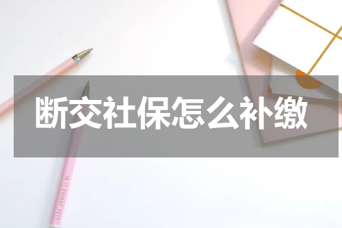 断交社保怎么补缴