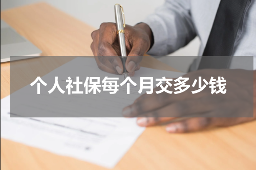 个人社保每个月交多少钱
