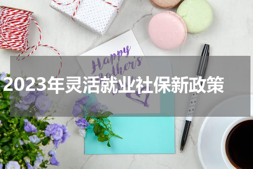 2023年灵活就业社保新政策
