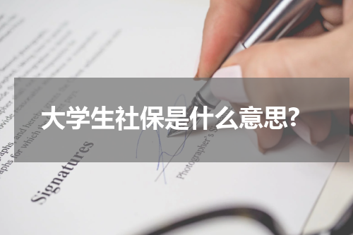大学生社保是什么意思?