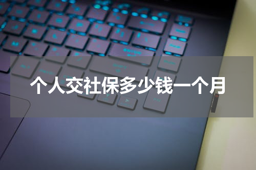 个人交社保多少钱一个月