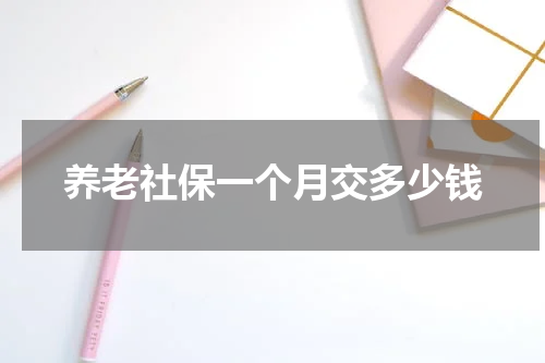 养老社保一个月交多少钱