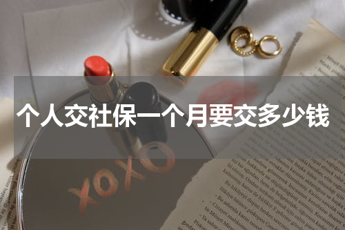 个人交社保一个月要交多少钱
