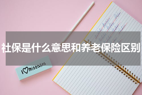 社保是什么意思和养老保险区别