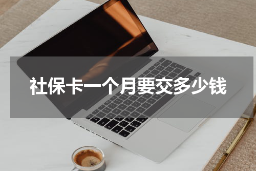 社保卡一个月要交多少钱