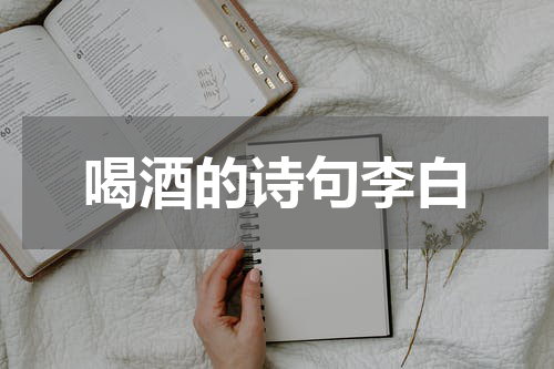 喝酒的诗句李白