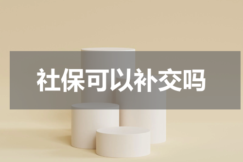 社保可以补交吗