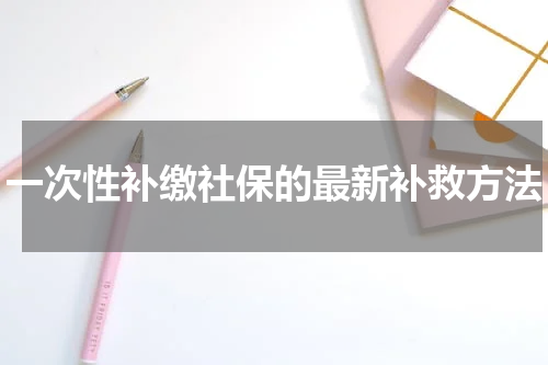 一次性补缴社保的最新补救方法