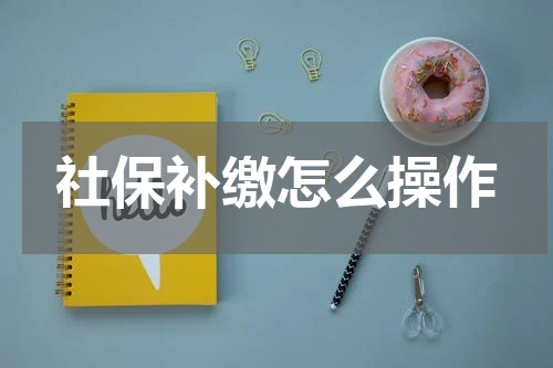 社保补缴怎么操作